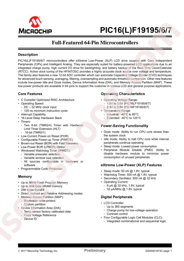 PIC16F19195T-I/PT