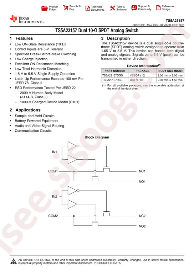 TS5A23157DGSR