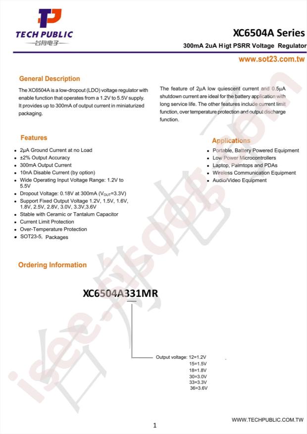 XC6504A331MR