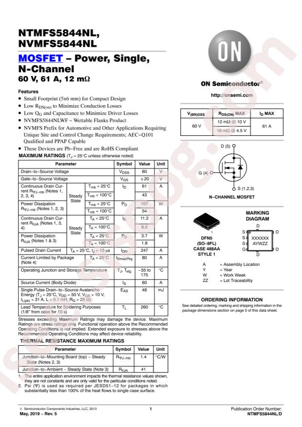 NVMFS5844NLT1G