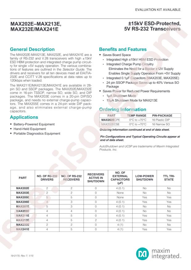 MAX232ECPE+