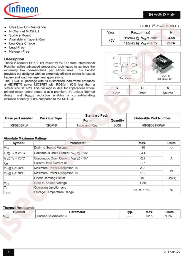 IRF5803TRPBF