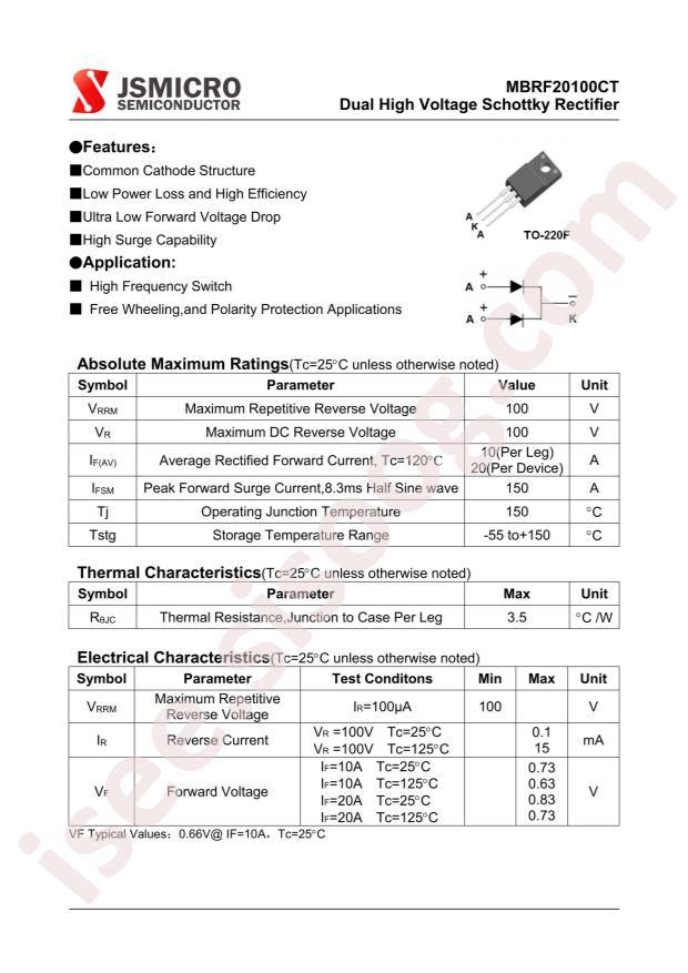 JSMSEMI MBRF20100CT
