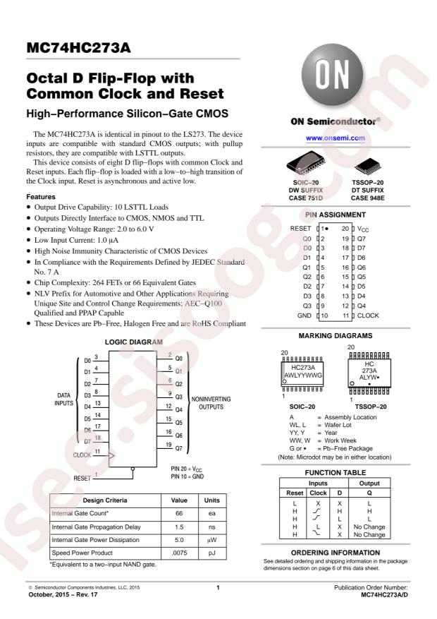 MC74HC273ADTG