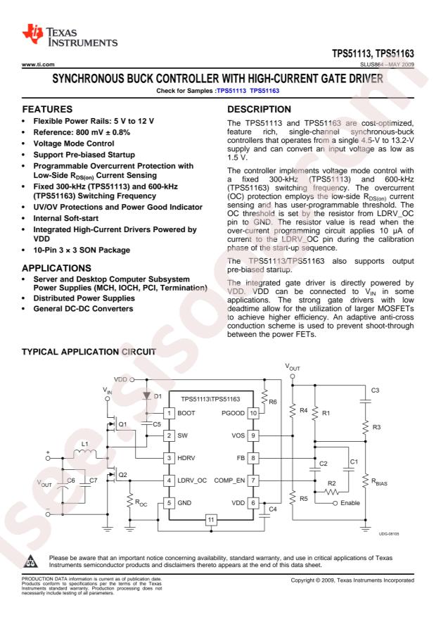 TPS51113DRCR