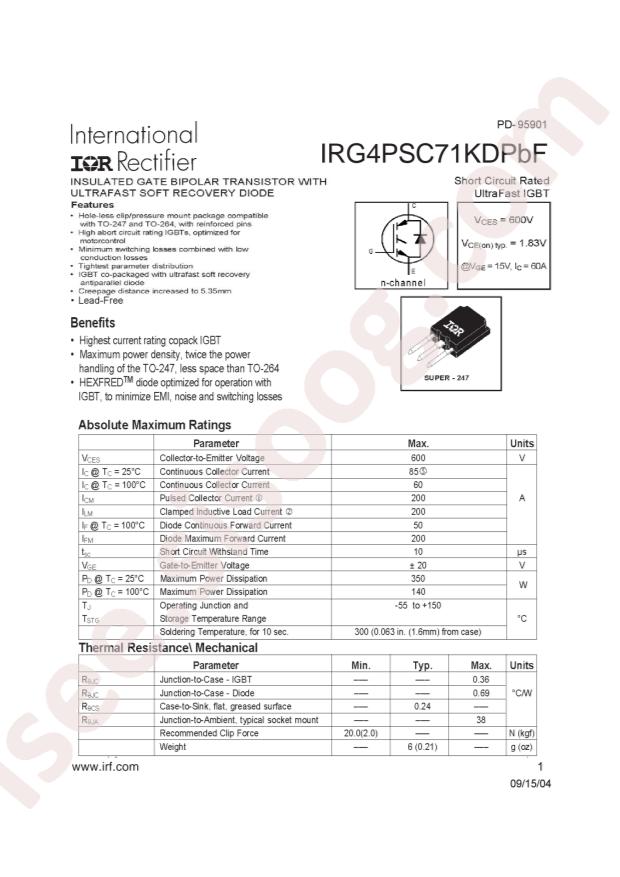 IRG4PSC71KDPBF