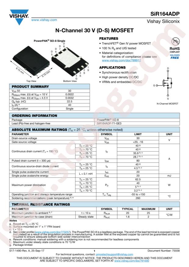 SIR164ADP-T1-GE3