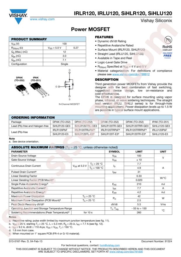 IRLR120TRPBF
