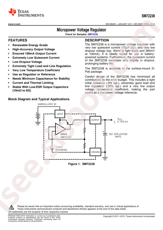 SM72238TDE-3.3/NOPB