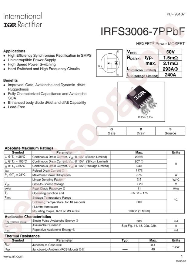 IRFS3006TRL7PP