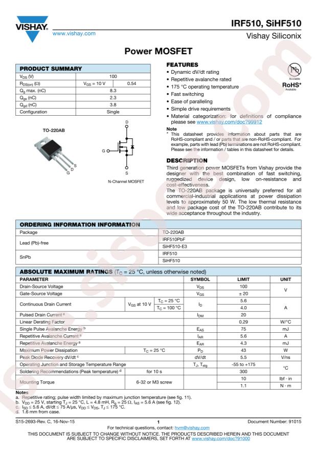 IRF510PBF