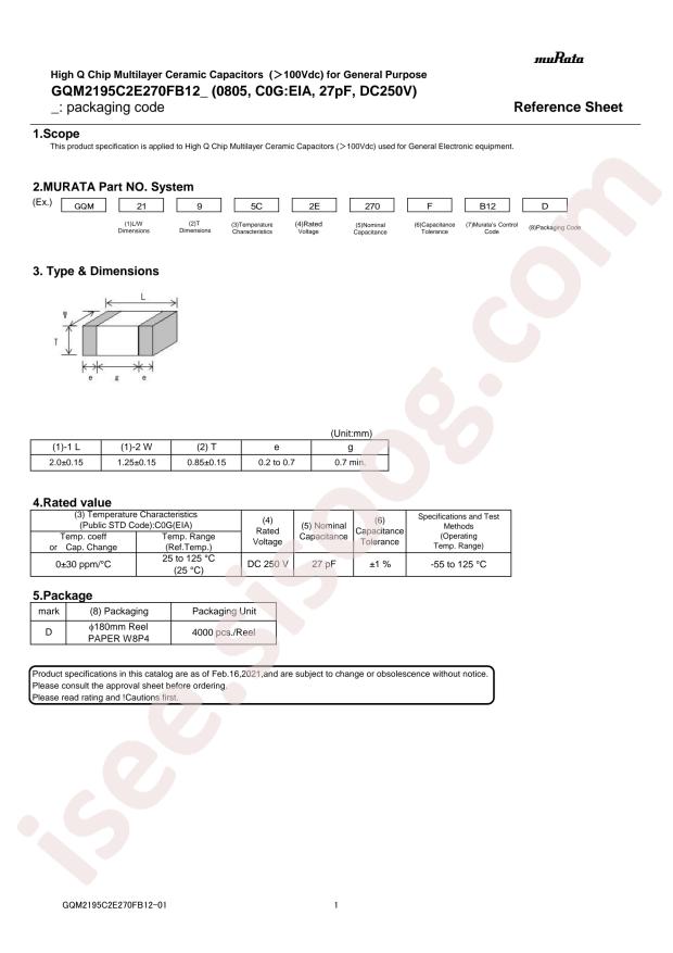 GQM2195C2E270FB12J