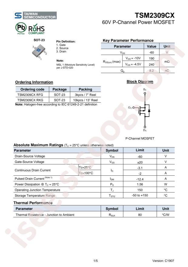 TSM2309CX RFG