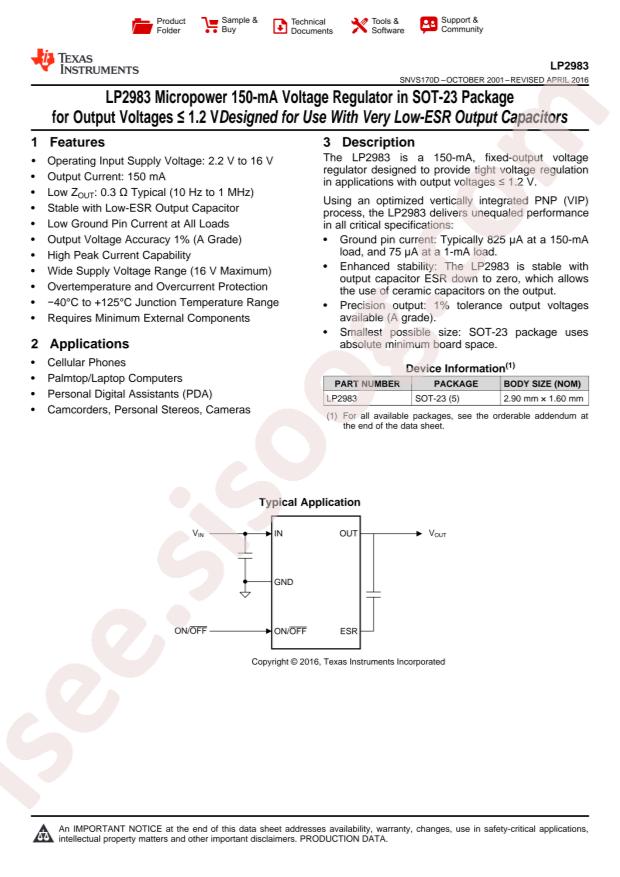 LP2983AIM5X-1.0/NOPB