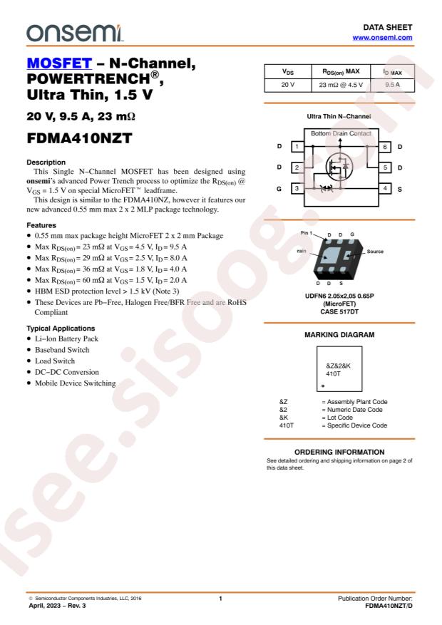 FDMA410NZT