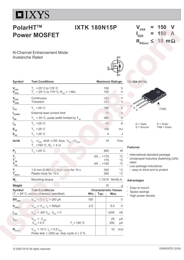 IXTK180N15P