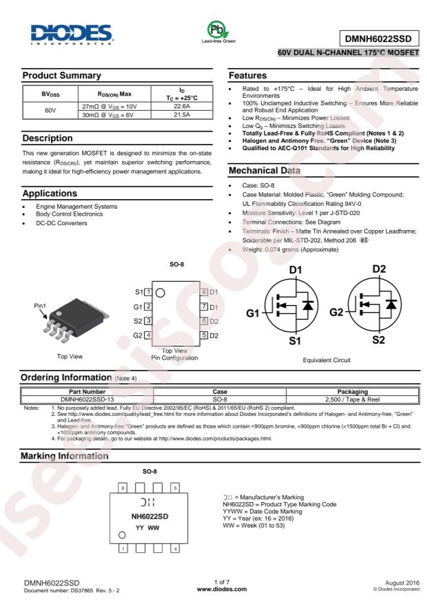 DMNH6022SSD-13
