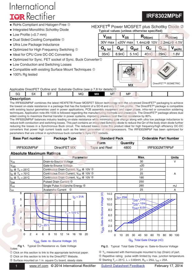 IRF8302MTRPBF