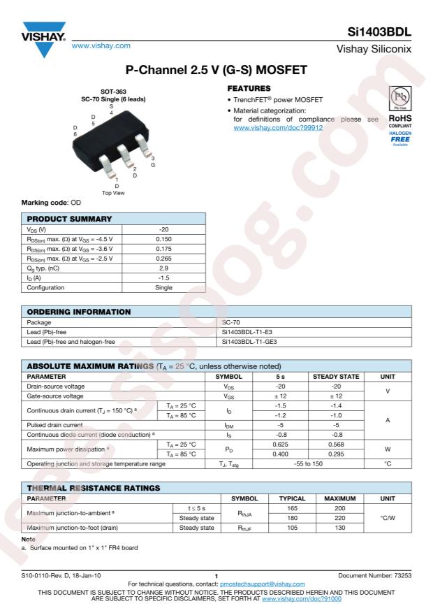 SI1403BDL-T1-E3
