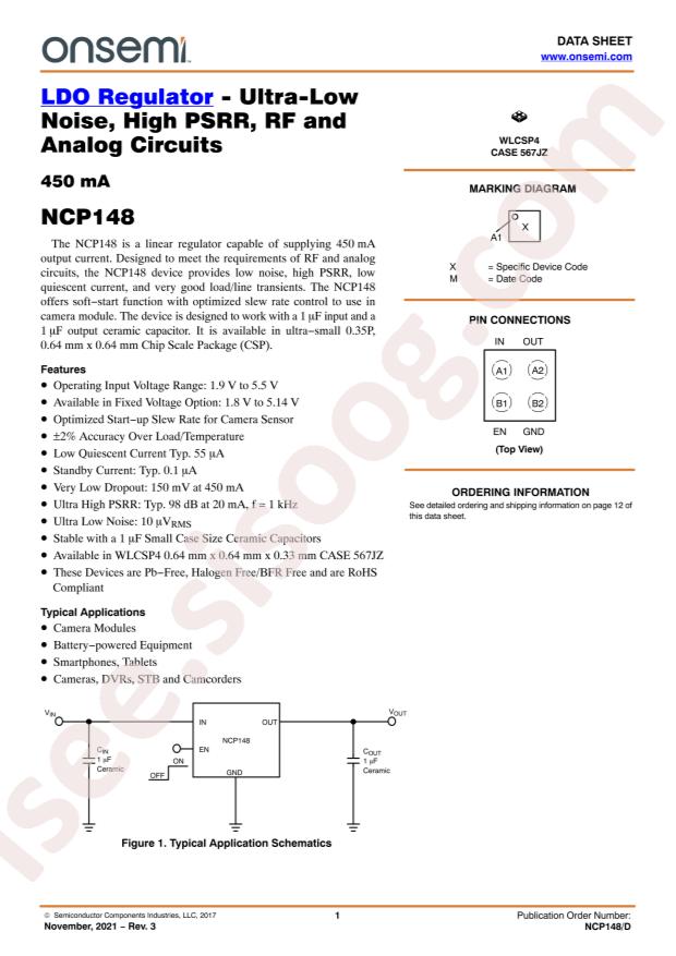 NCP148AFCT260T2G