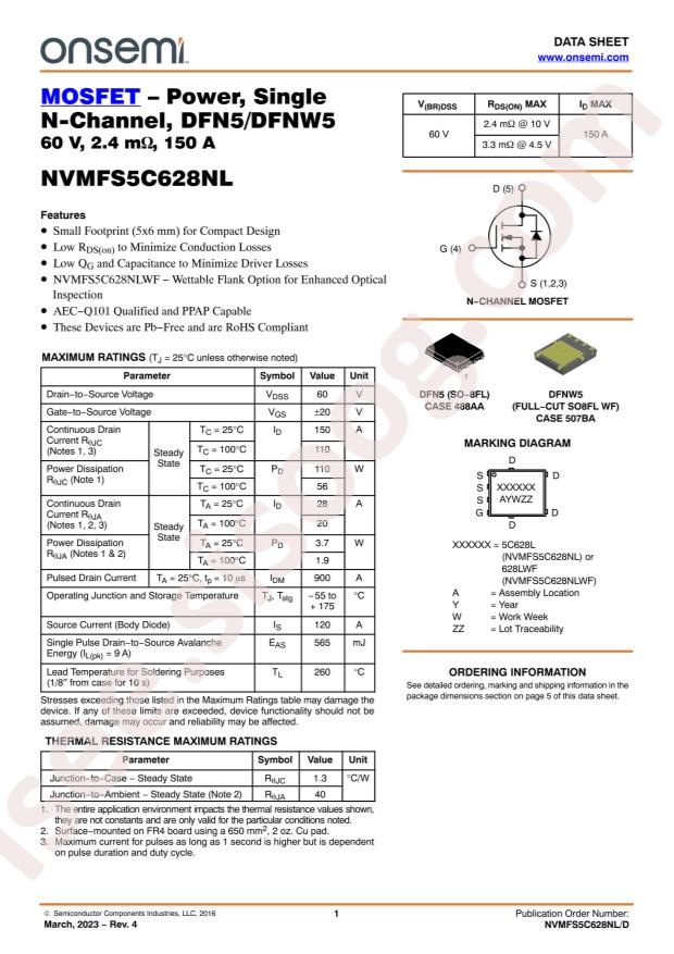 NVMFS5C628NLWFAFT3G