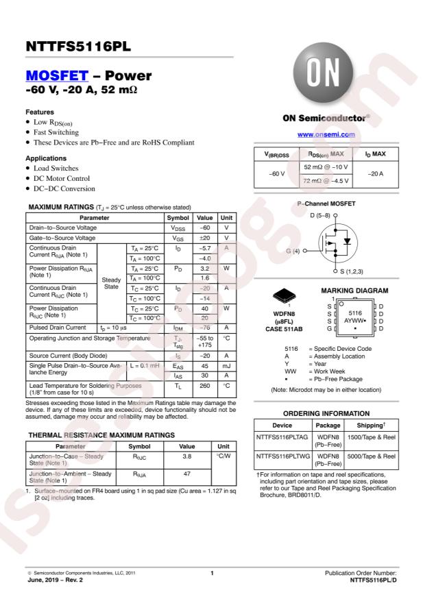 NTTFS5116PLTWG