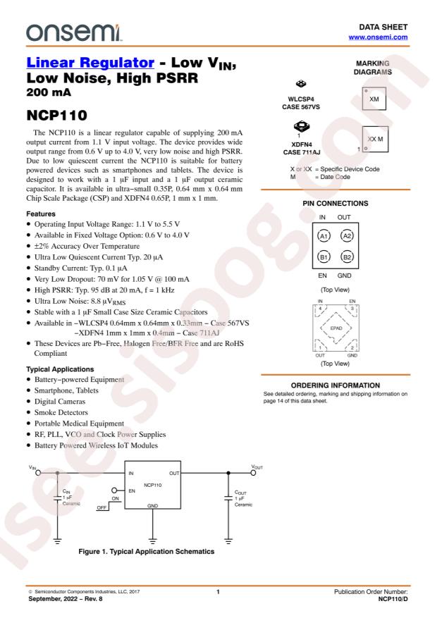 NCP110AFCT080T2G