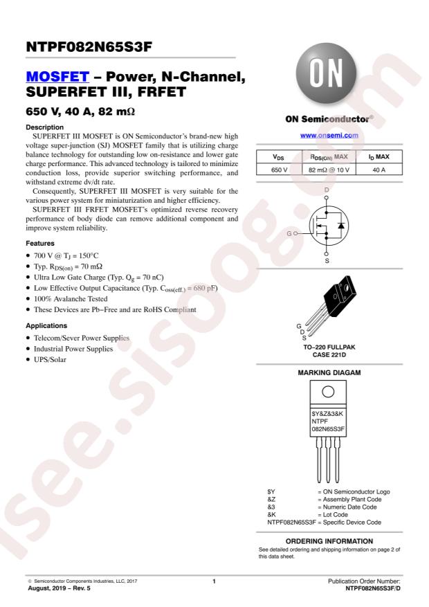 NTPF082N65S3F