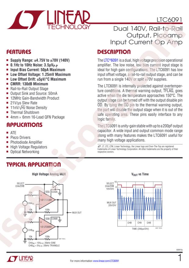 LTC6091IUFE#PBF