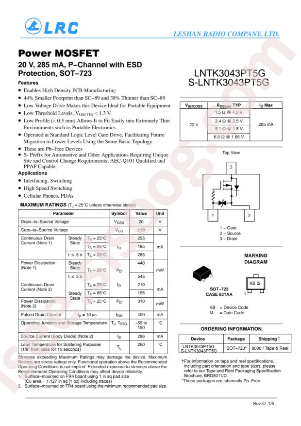 LNTK3043PT5G