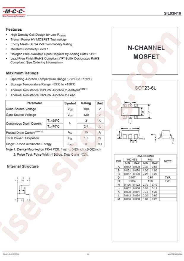 SIL03N10-TP