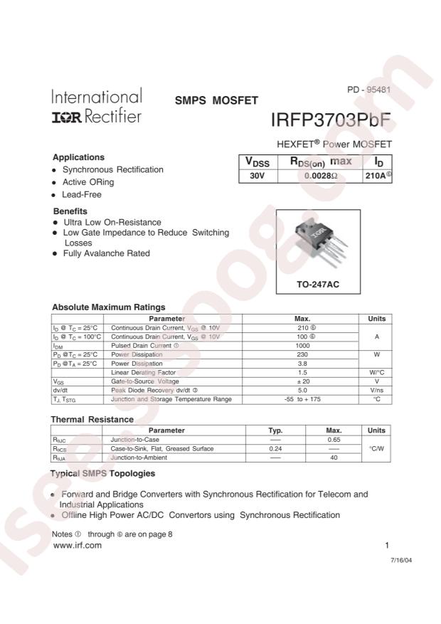 IRFP3703PBF