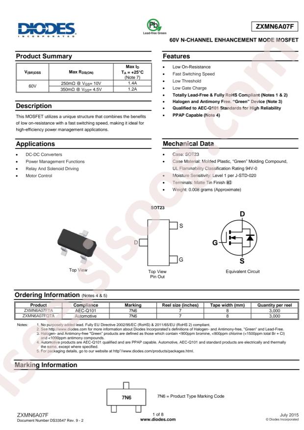 ZXMN6A07FTA