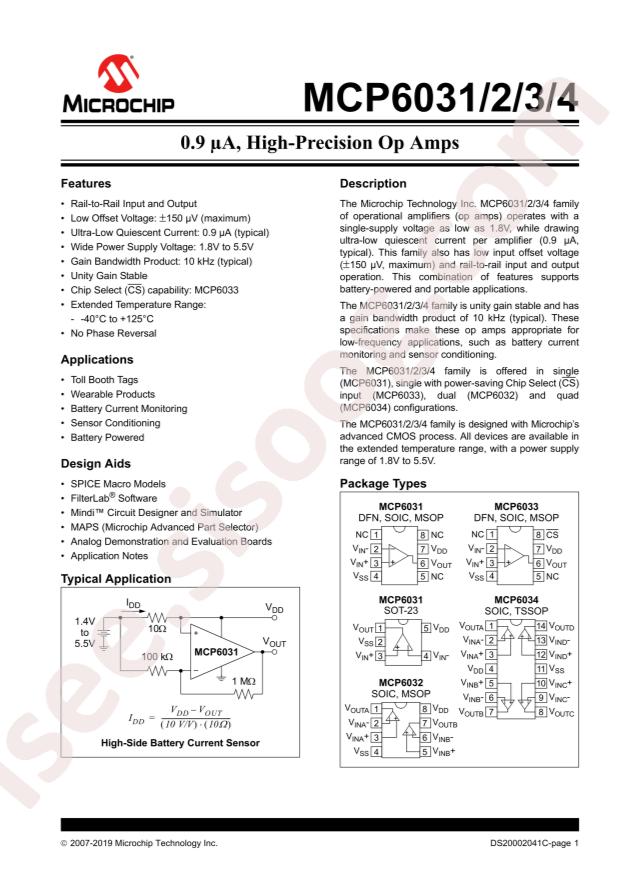 MCP6032T-E/SN