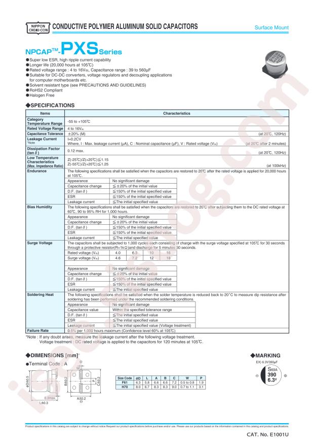 APXS160ARA680MF61G