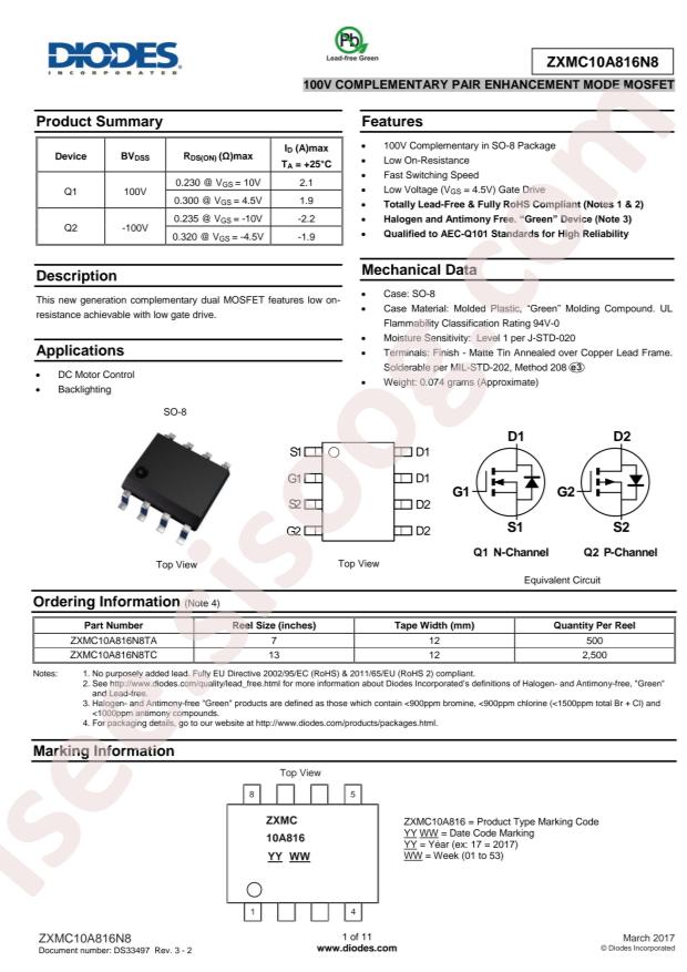 ZXMC10A816N8TC