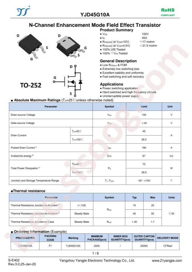 YANGJIE YJD45G10A