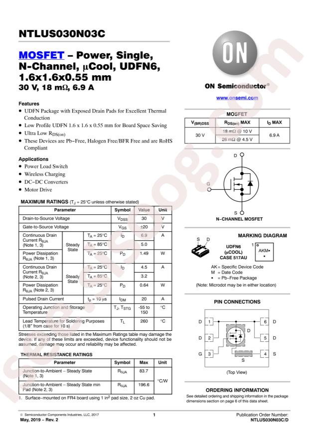 NTLUS030N03CTAG
