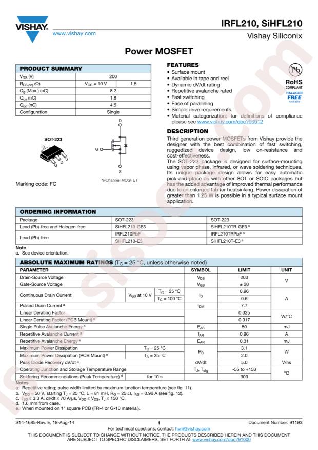 IRFL210TRPBF
