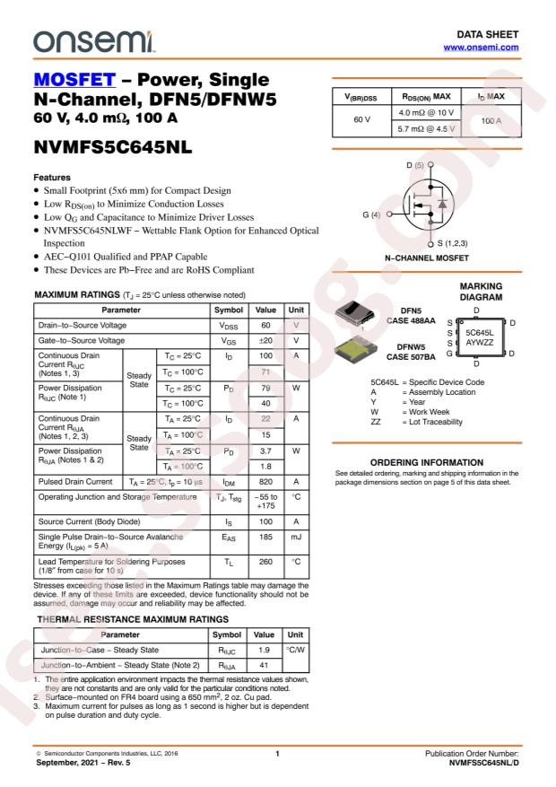 NVMFS5C645NLAFT3G