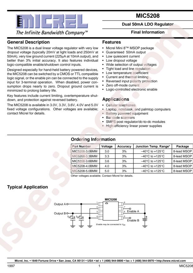 MIC5208-3.3YMM-TR