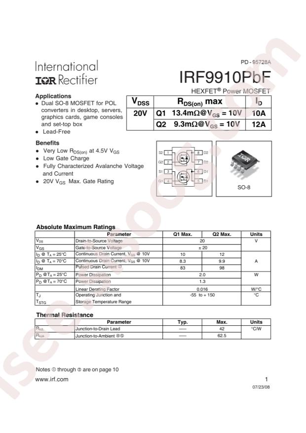 IRF9910TRPBF