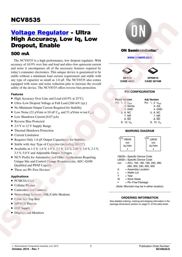 NCV8535MN190R2G