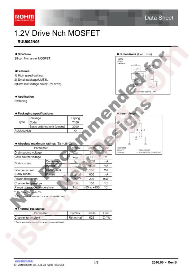 ROHM RUU002N05T106