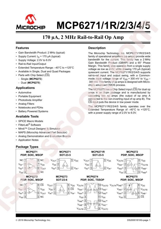 MCP6272T-E/MS