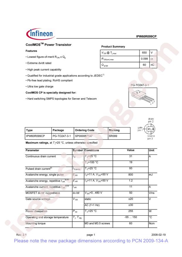 IPW60R099CP