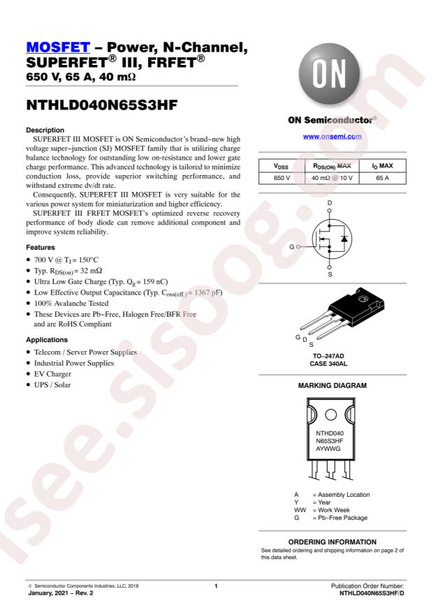 NTHLD040N65S3HF
