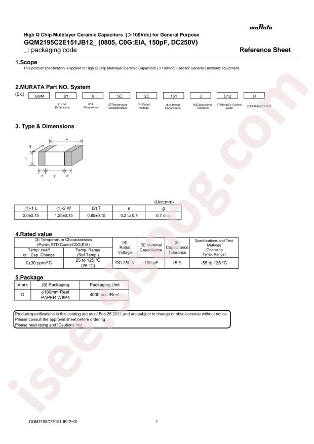 GQM2195C2E151JB12D
