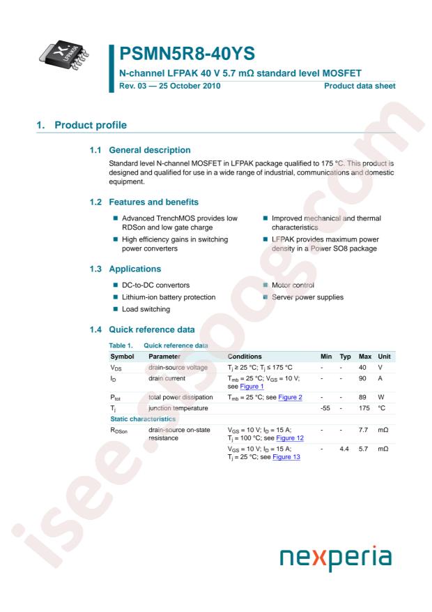 PSMN5R8-40YS,115