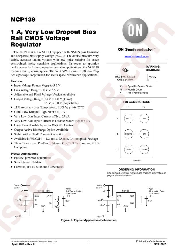 NCP139AFCTC110T2G